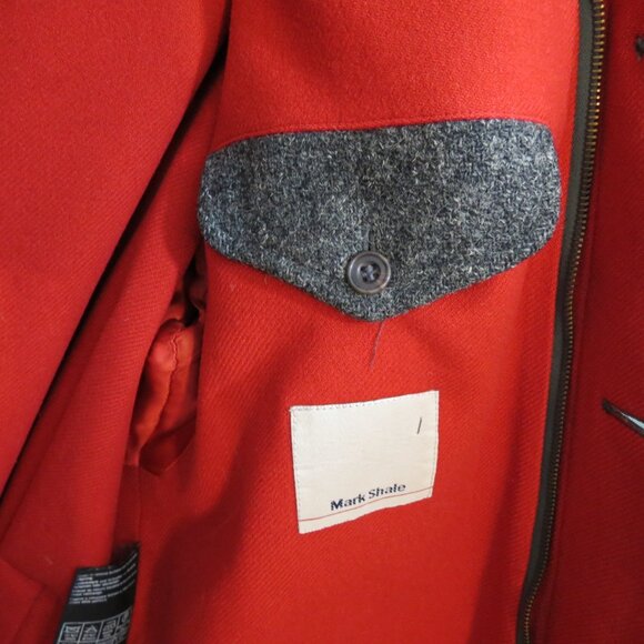 Coatwrights Invertere Men's Wool Top Coat Grey Mark Shale Zip & Button Size 40R - Picture 11 of 14